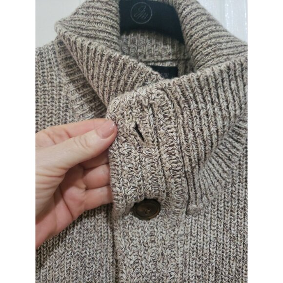 J Crew Marled Sweater Cardigan Mock Neck Mens L Classic Academia - Picture 6 of 9